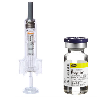 Seringues préremplies et fiole à dose multiples Fragmin