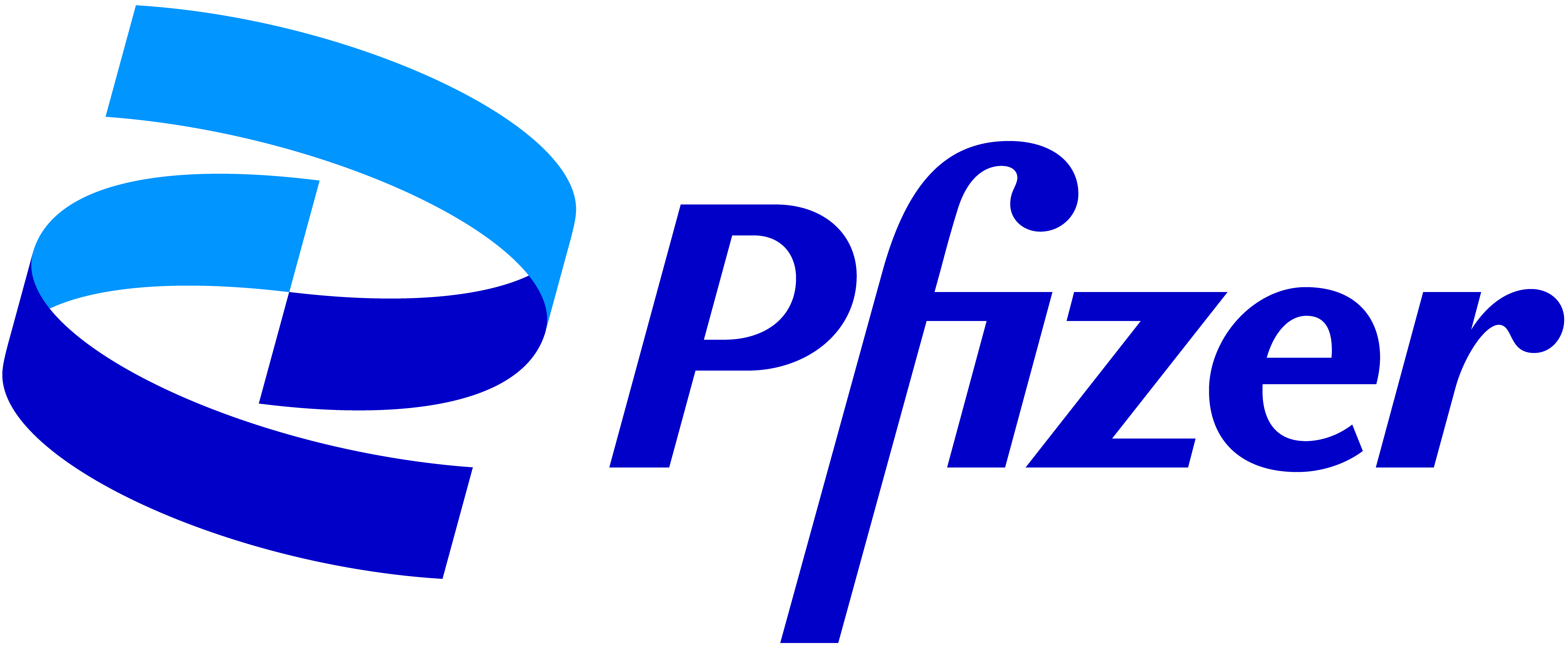 Pfizer logo. Working together for a healthier world.